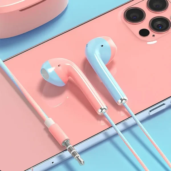 Creative Soft Eartips 3.5mm HiFi In-ear Sports Gaming Earbud Stable Transmission Anti-winding Earphone Phone Accessories - Image 2